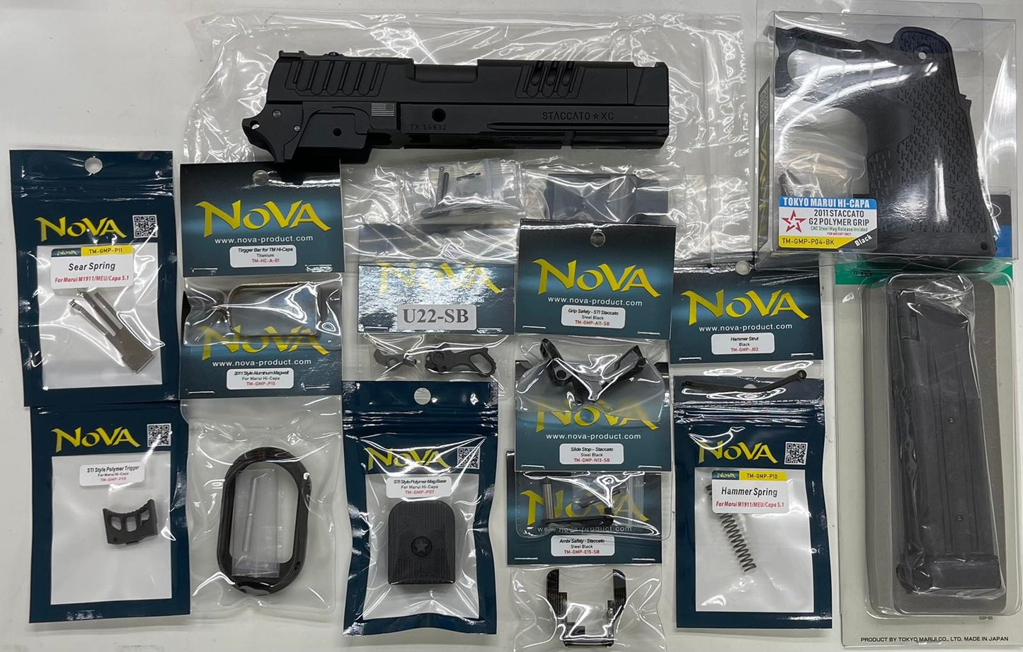 Nova STI Staccato XC ( 5 inch ) RMR Full kit for Tokyo Marui Hi-capa 5.1 Airsoft GBB series - Deluxe version