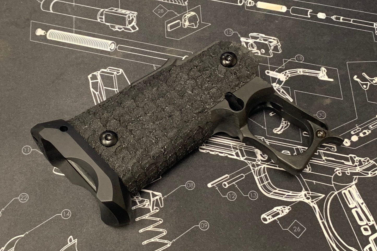 Boomarms Custom OMNI / JW3 style Hi-capa Lower Grip for Marui Airsoft GBB series - STI version