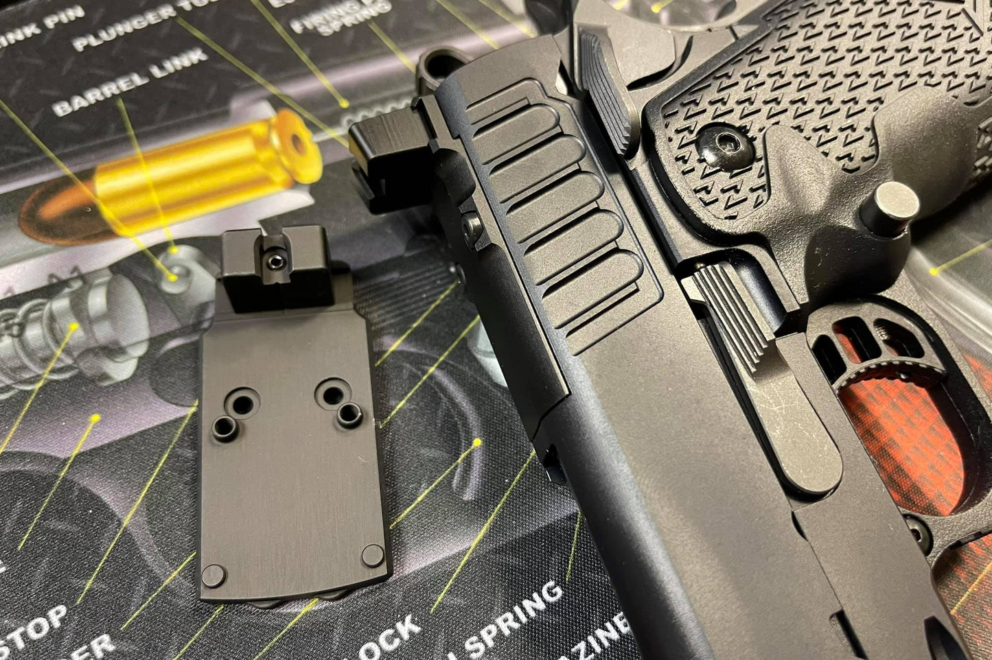 Nova CNC Full Steel slide + Frame + All assemble parts kit **2011 Staccato-P RMR for Tokyo Marui Hi-capa 5.1 Airsoft GBB series ( Deluxe version )