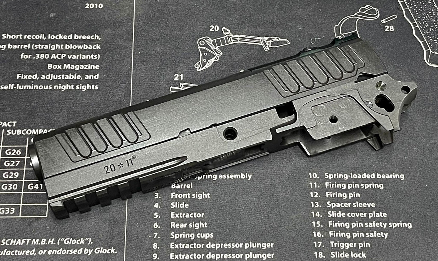 Nova CNC Full Steel slide + Frame + All assemble parts kit **2011 Staccato-P RMR for Tokyo Marui Hi-capa 5.1 Airsoft GBB series ( Deluxe version )