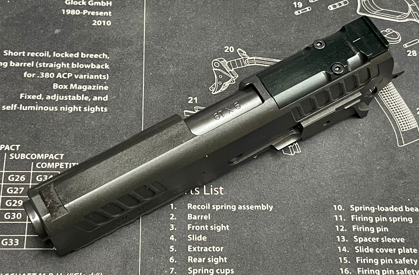 Nova CNC Full Steel slide + Frame + All assemble parts kit **2011 Staccato-P RMR for Tokyo Marui Hi-capa 5.1 Airsoft GBB series ( Deluxe version )