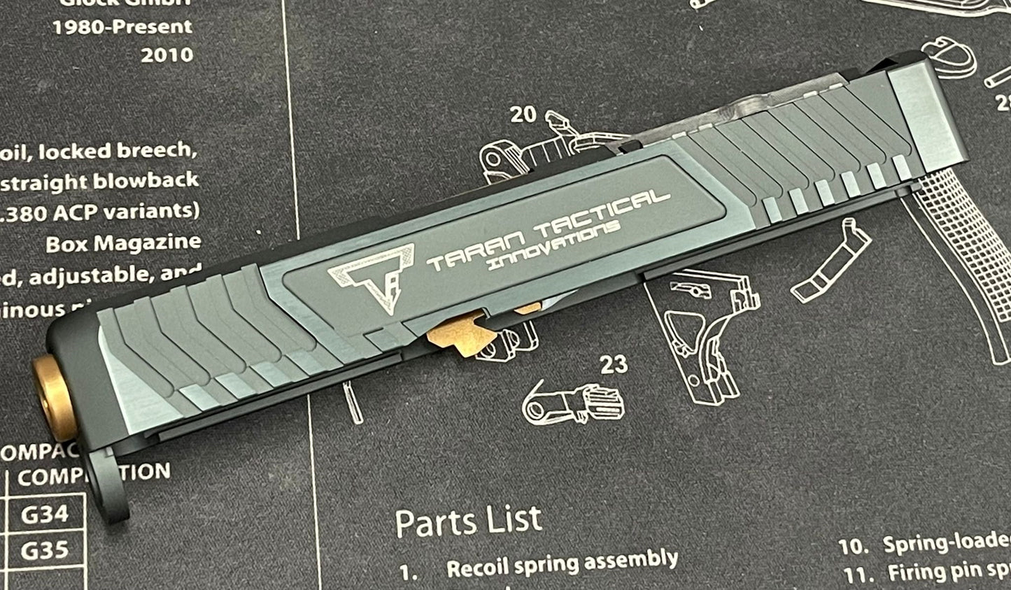 Nova CNC Aluminum T-style G26 RMR Cut Slide Kit for Tokyo Marui G26 GBB series - Shiny Black