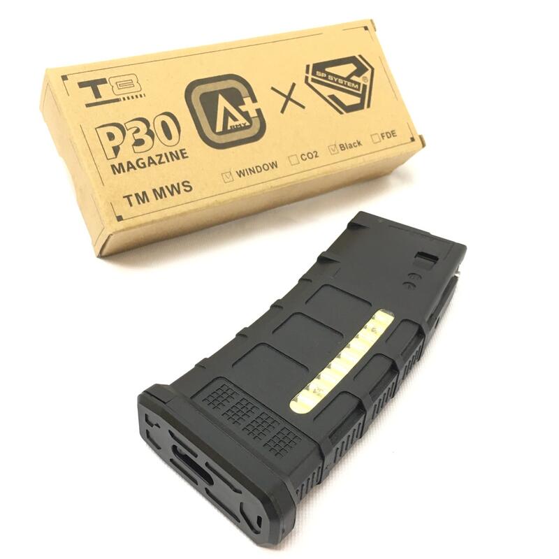 SP System T8 P30 MWS Gas Magazine for Marui TM GM MWS / MTR GBBR Series - Black
