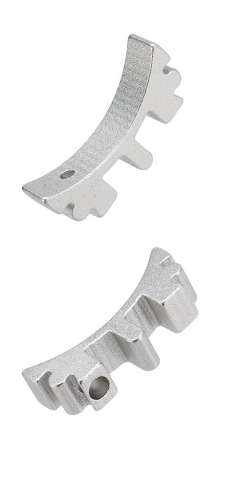 Nova CNC Aluminum Puzzle Trigger set for Tokyo Marui Airsoft Hi-Capa GBB Pistol series - Silver