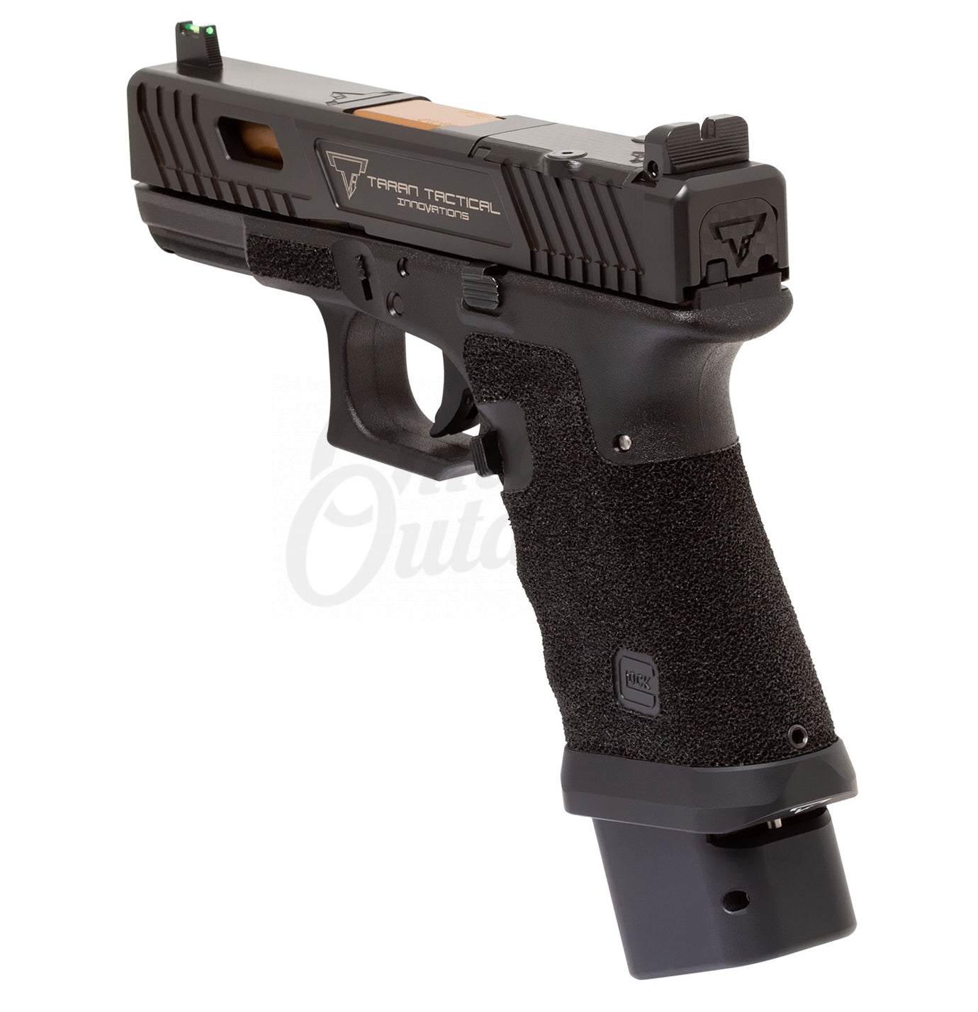 Bomber CNC Aluminum Rear Plate for Marui G-Series Airsoft GBB ( T-Style engraved version ) )