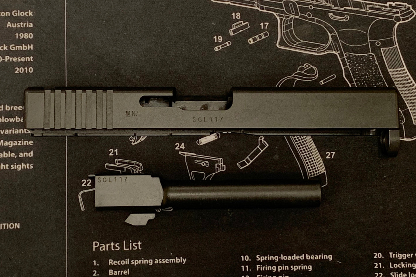 Bomber CNC Steel G17 Slide set for Umarex / VFC G17 GEN4 GBB - Black **Limited