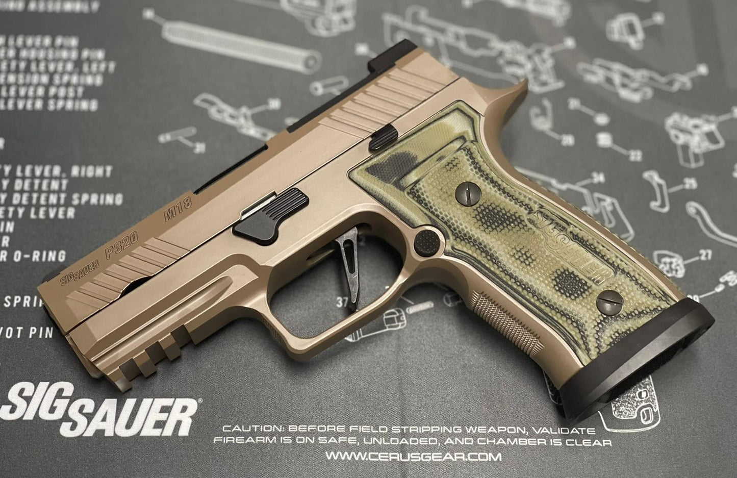 Boomarms Custom - P320 AXG Scorpion Airsoft GBB - Cerakote Coyote Tan