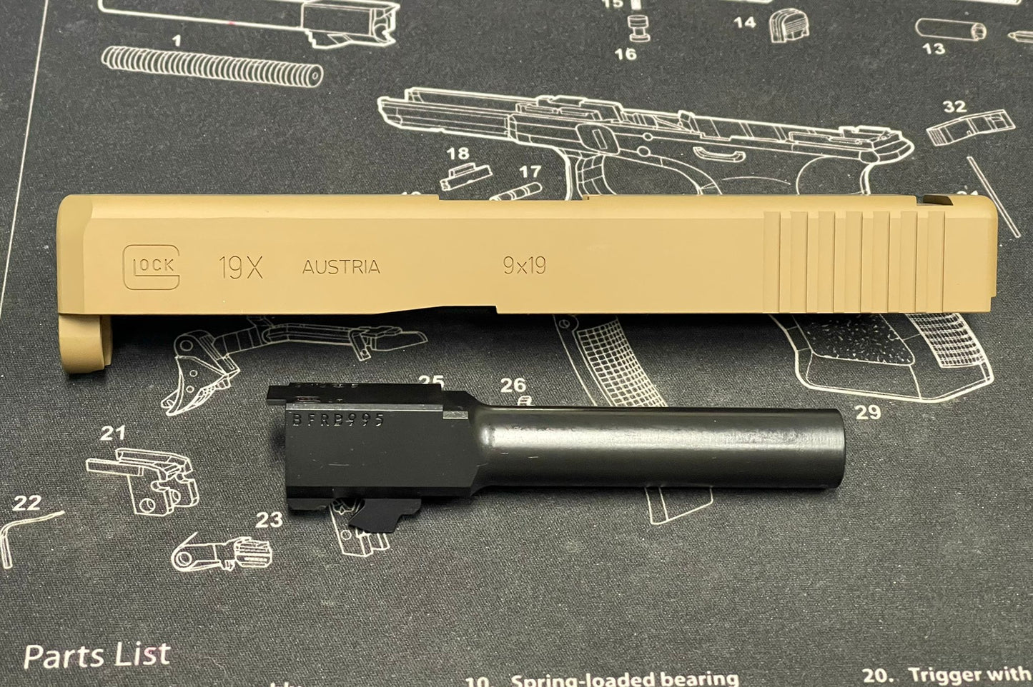 Bomber CNC Steel G19X Slide Kit for Umarex / VFC G19X GBB series - **Limited Cerakote version