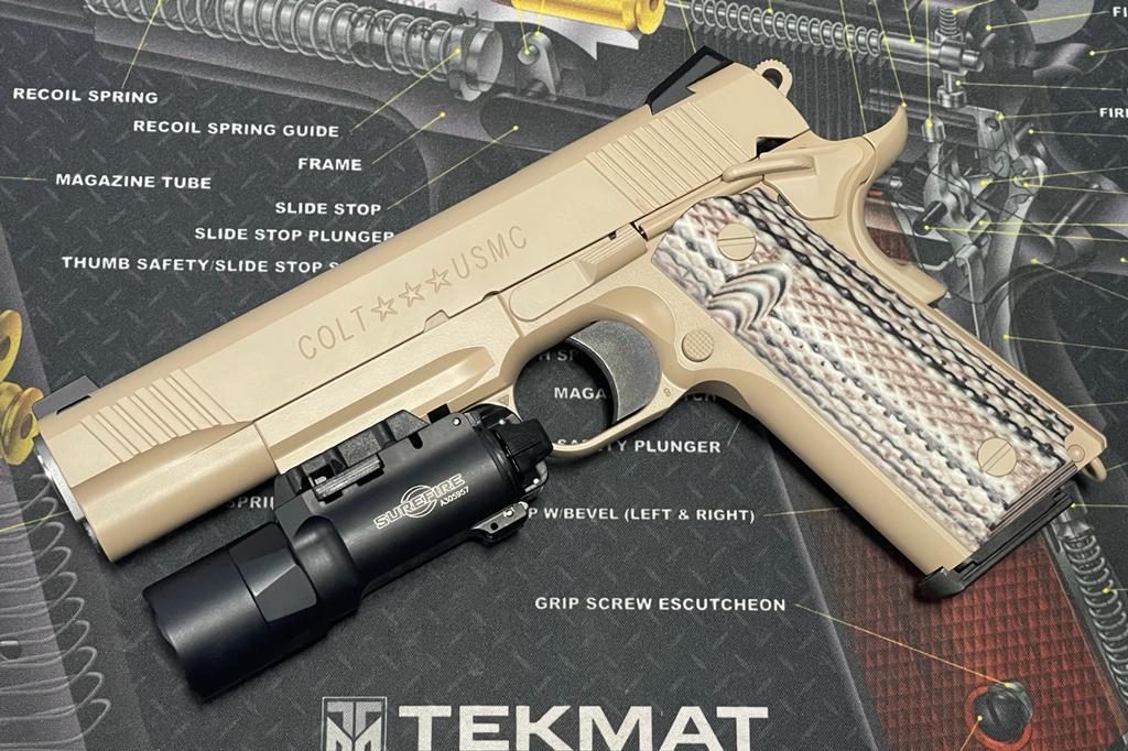 Boomarms Custom USMC M45A1 Airsoft CQBP - Cerakote Desert Sand DX version