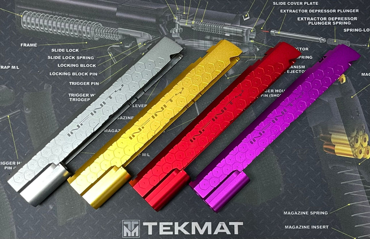 Bomber CNC Aluminum ( HEX style ) slide for TM Airsoft Hi-Capa GBB Pistol series
