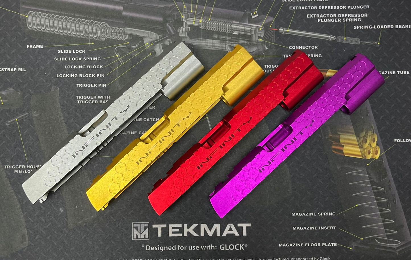Bomber CNC Aluminum ( HEX style ) slide for TM Airsoft Hi-Capa GBB Pistol series