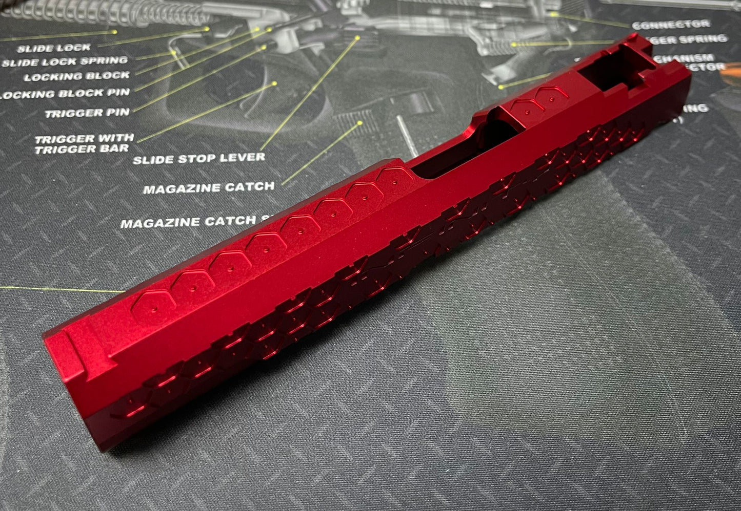 Bomber CNC Aluminum ( HEX style ) slide for TM Airsoft Hi-Capa GBB Pistol series