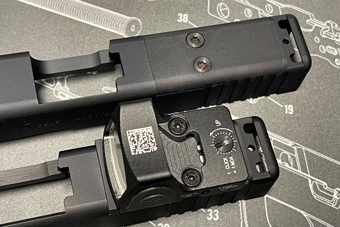 Bomber CNC Aluminum G17 Gen5 MOS Slide Kit ( Threaded barrel version )for Umarex / EF / VFC G17 Gen5 GBB series