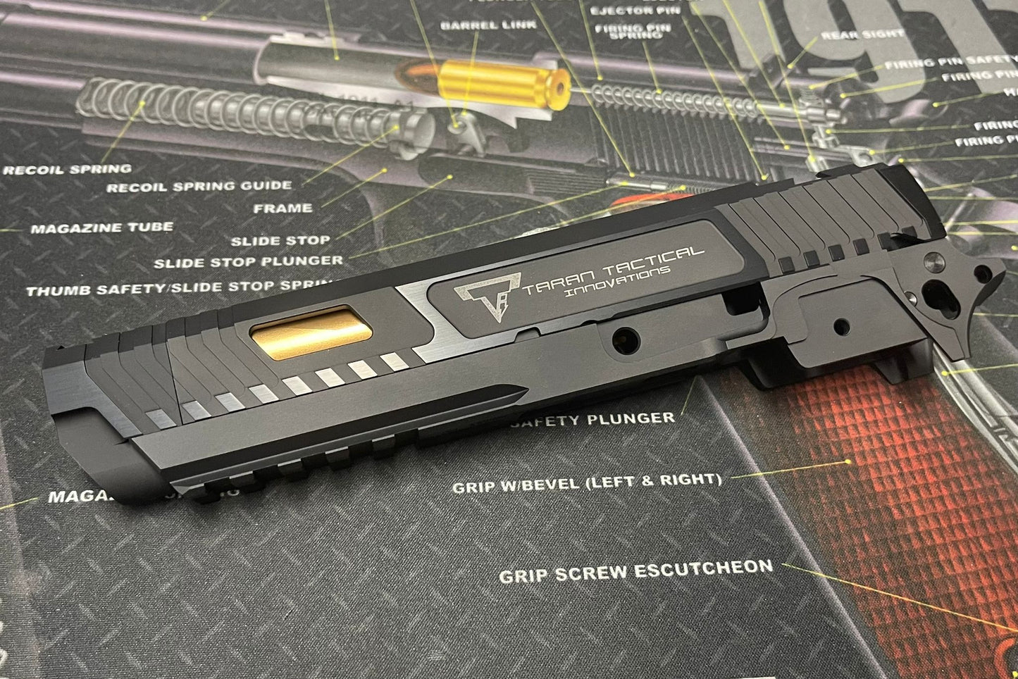 Nova CNC Aluminum T-style JW3 Combat Master Sight Block Barrel slide set for Marui Hicapa GBB Series - 2023 Edition