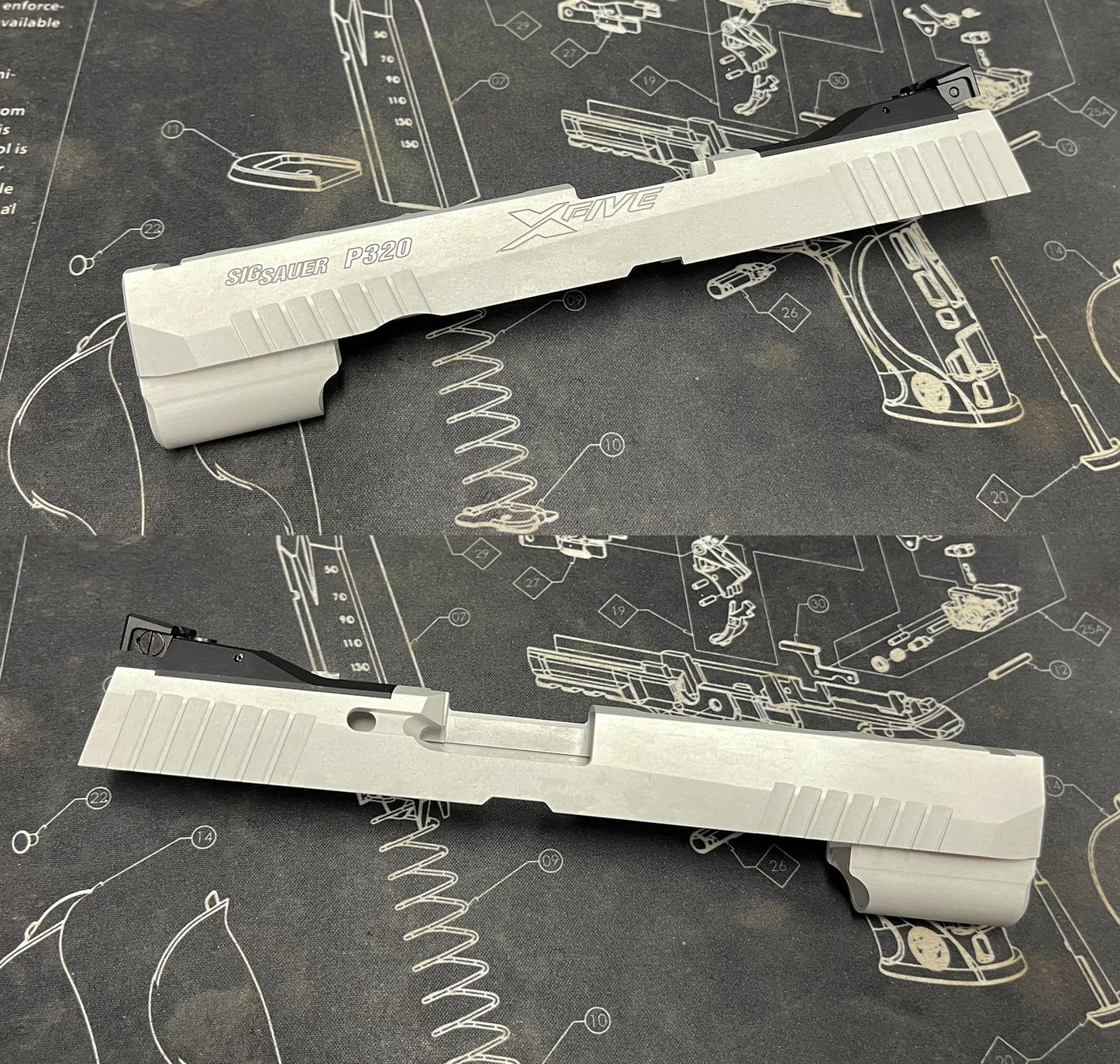 Nova P320 X FIVE Aluminum slide set for SIG Air M17 GBB series