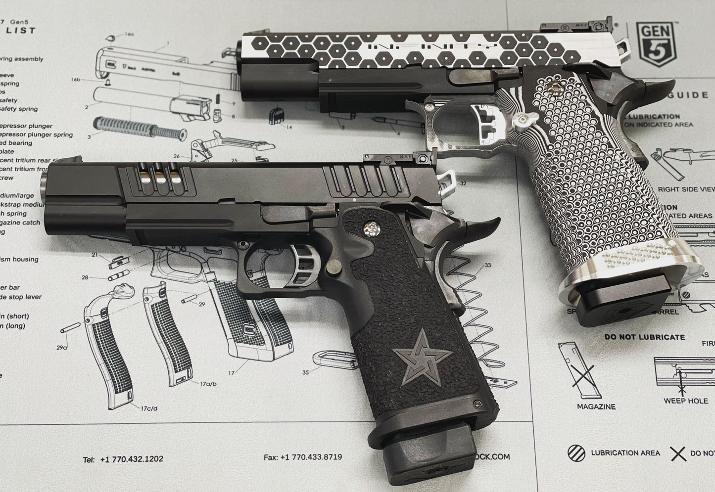 Bomber CNC Aluminum ( HEX style ) slide for TM Airsoft Hi-Capa GBB Pistol series