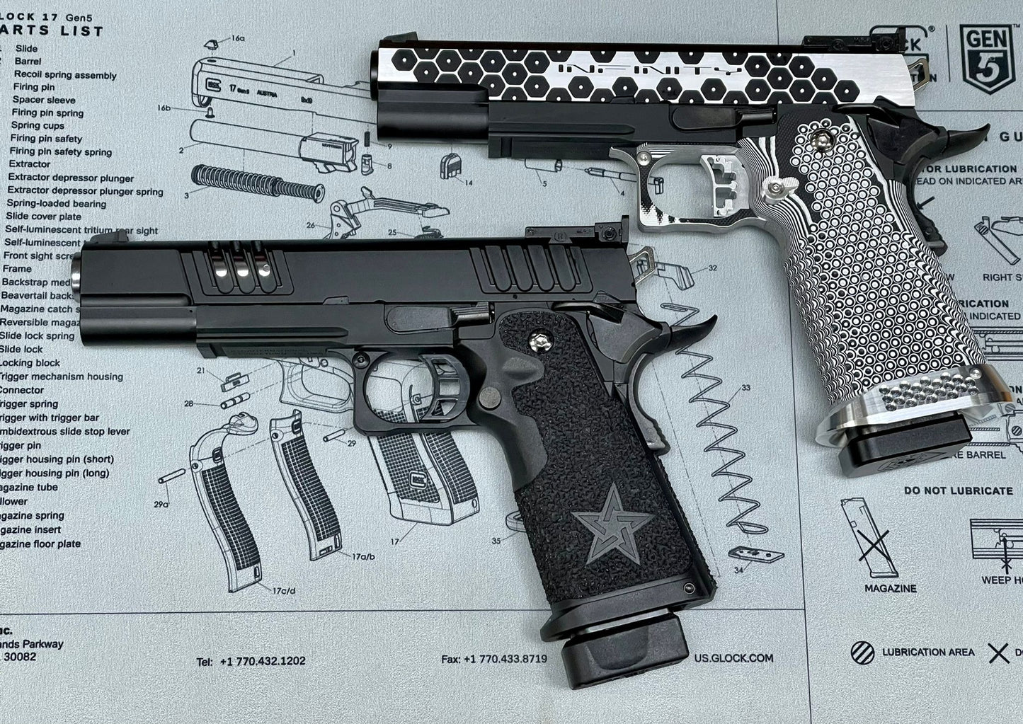 Bomber CNC Aluminum ( Stacto style ) slide for TM Airsoft Hi-Capa GBB Pistol series