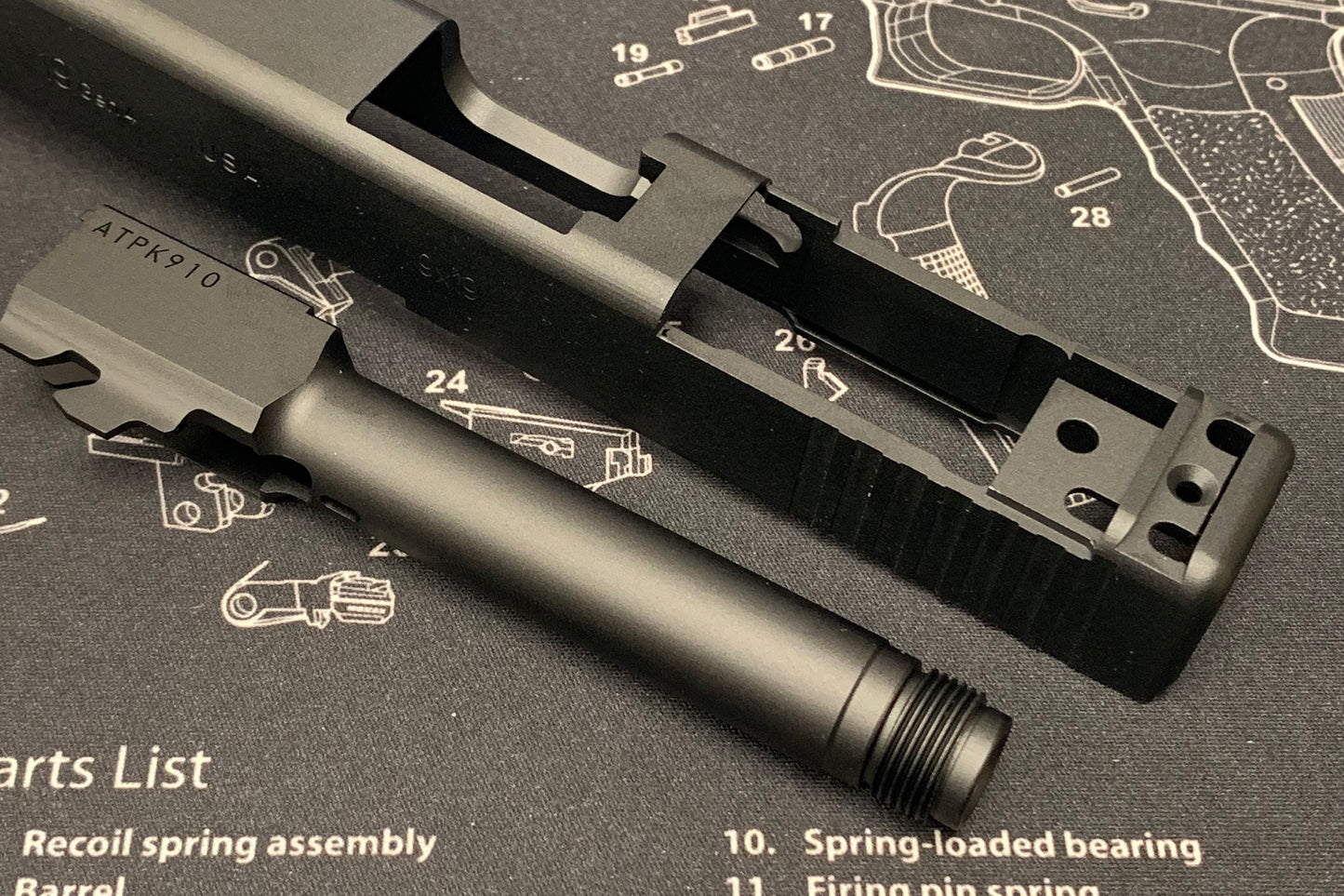 Bomber CNC Aluminum G19 MOS Slide Kit for Umarex / VFC G19 Gen4 GBB series ( SOCOM - MK27 Mod 2 )