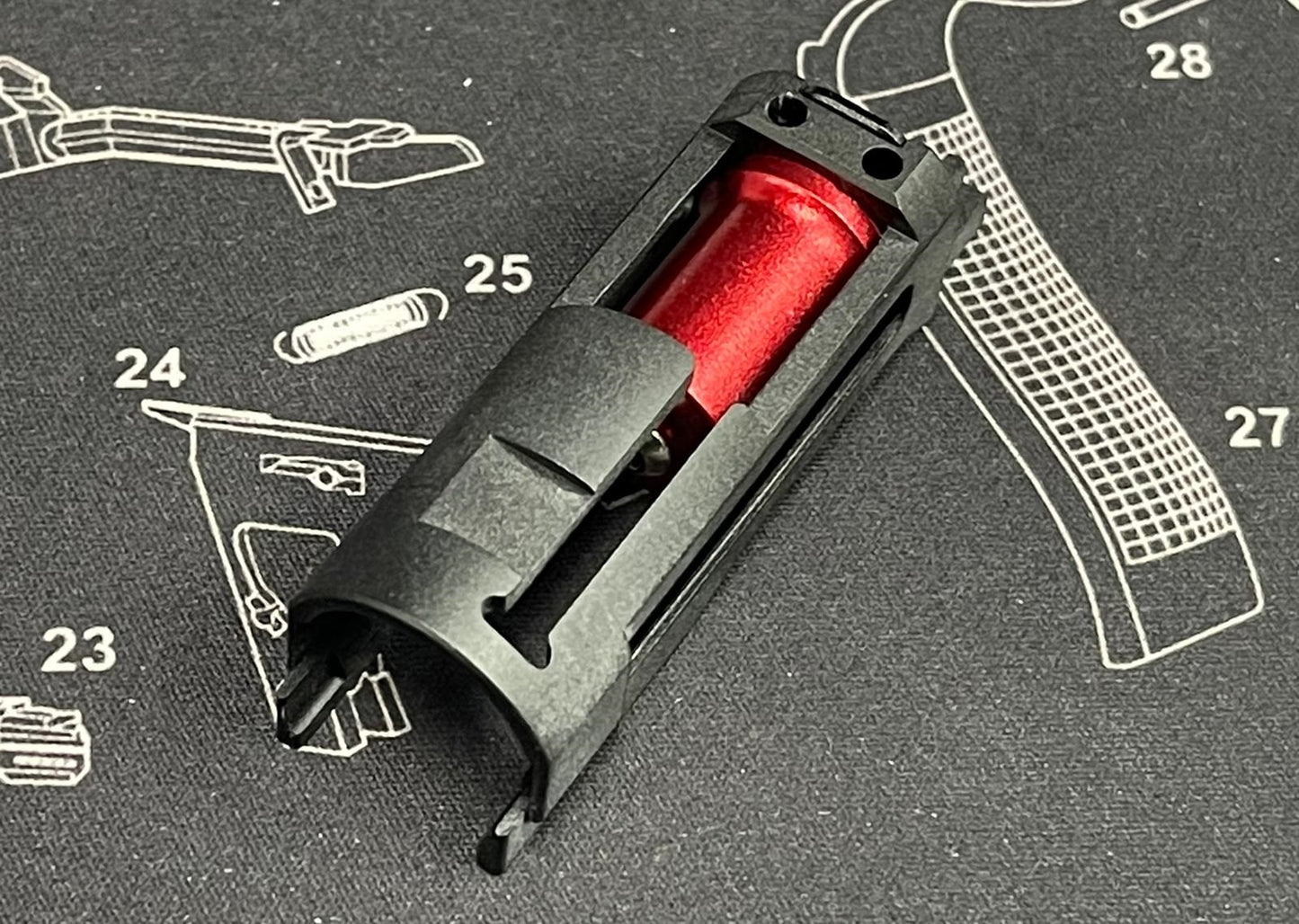 Nova CNC Aluminum Light Weight Speed Blow Back Housing for Marui V10 GBB series - Black