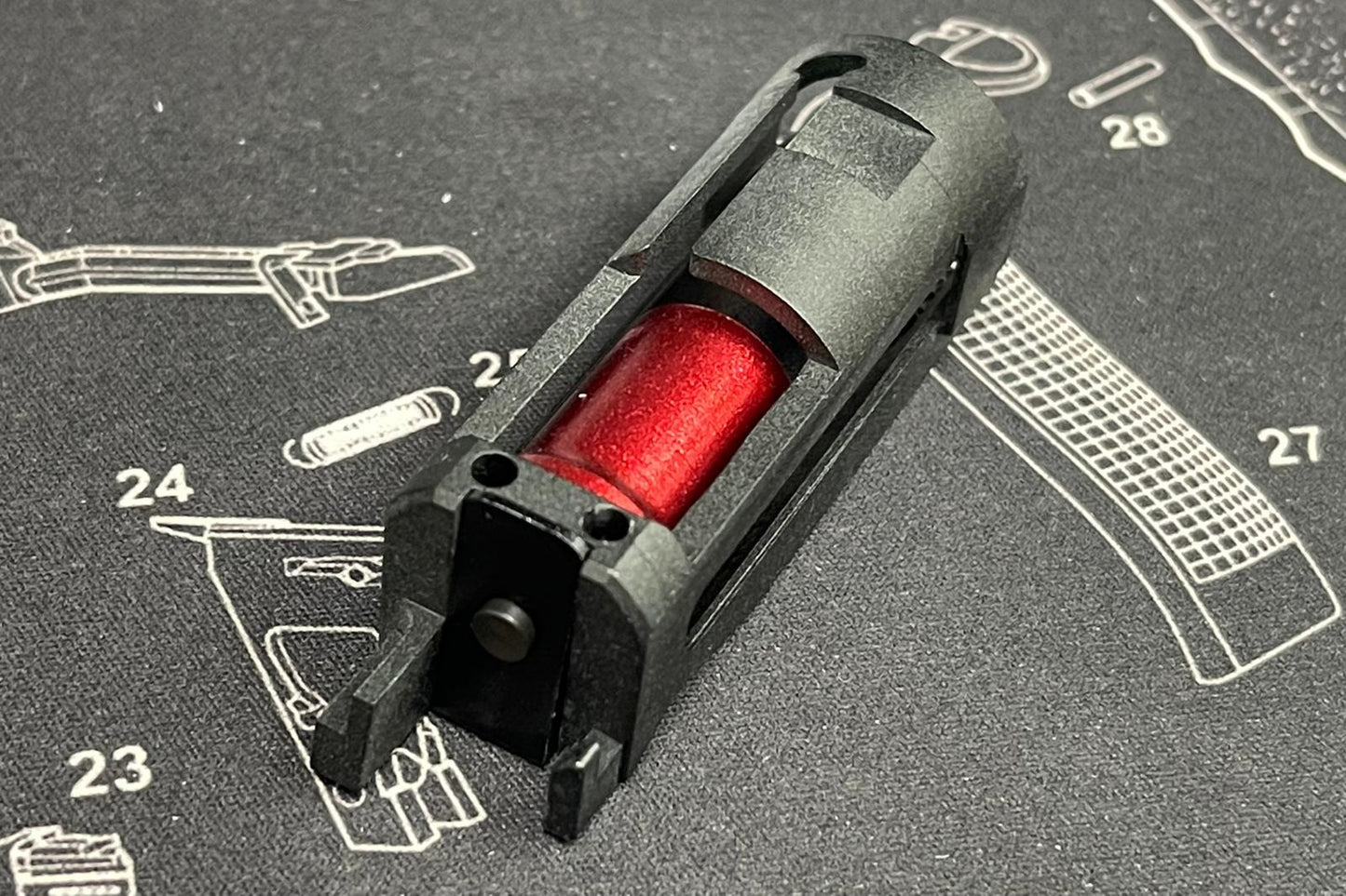 Nova CNC Aluminum Light Weight Speed Blow Back Housing for Marui V10 GBB series - Black