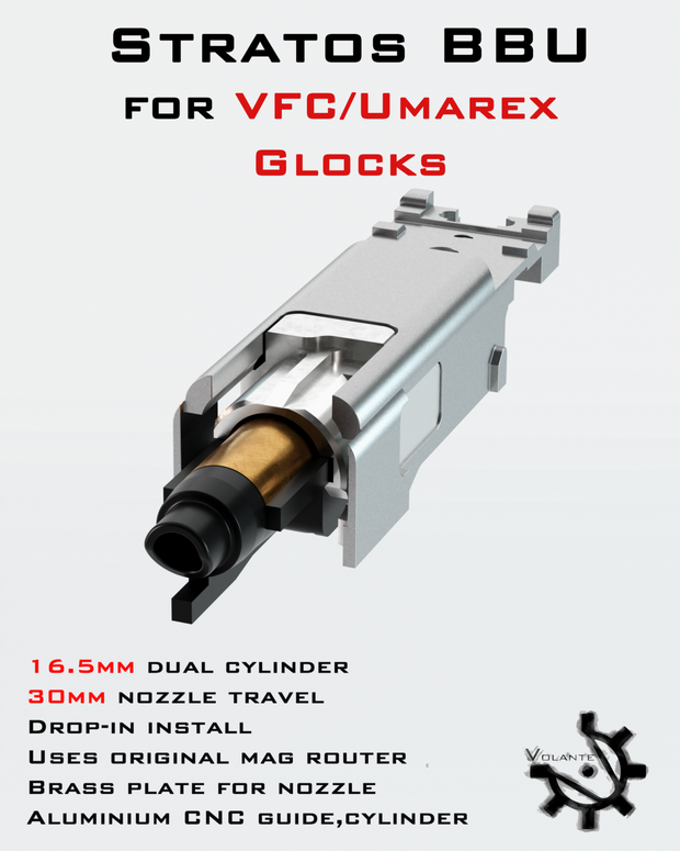 Volante Stratos Blow Back Unit for Umarex (VFC) Airsoft Glock GBB series