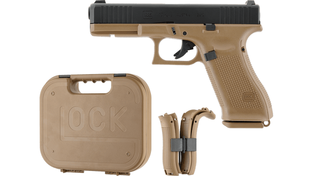 UMAREX GLOCK 17 GEN 5 GBB AIRSOFT PISTOL (FRENCH ARMY VERSION) W/ REAL GLOCK CASE & BACK STRAP (BY VFC)