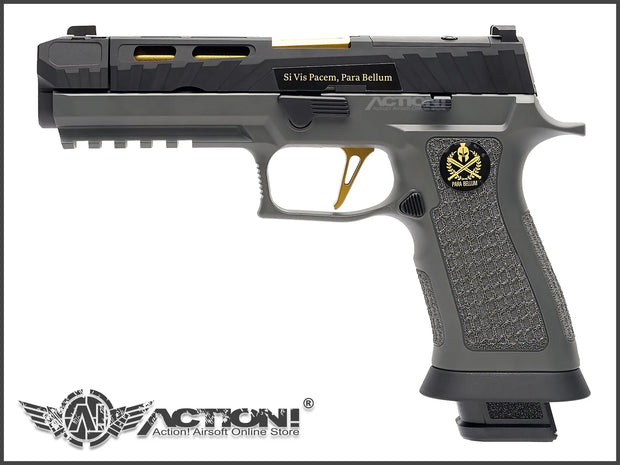 Parabellum - P320 SPECTRE COMP GBB Pistol (Aluminum Slide & Barrel /Black Slide /Gray Grip) /PB /Compensator