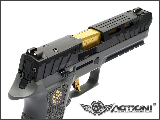 Parabellum - P320 SPECTRE COMP GBB Pistol (Aluminum Slide & Barrel /Black Slide /Gray Grip) /PB /Compensator