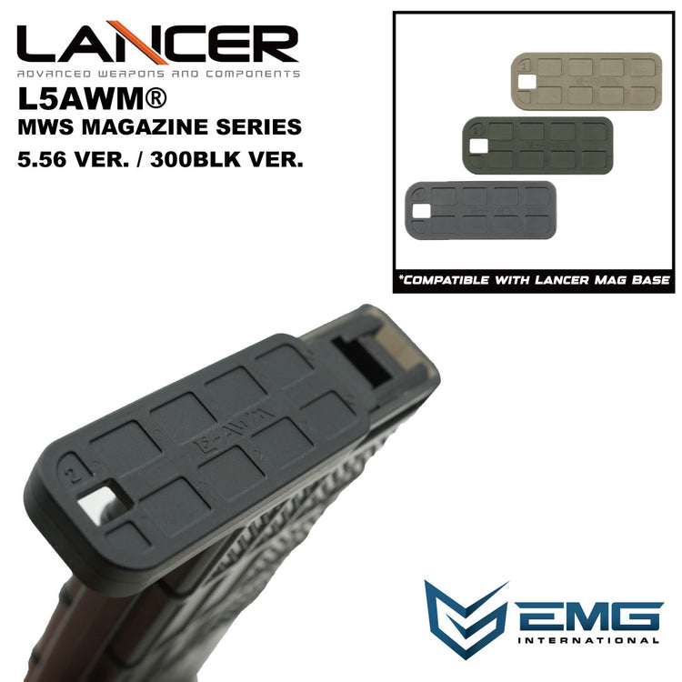 EMG (Angry Gun) Lancer Systems Licensed L5AWM V2 MWS Gas Airsoft