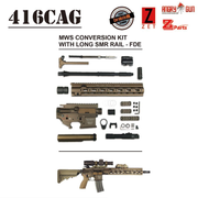 Angry Gun 416CAG TM MWS Conversion Kit  with Long ( 13.5 inch ) SMR Rail - FDE