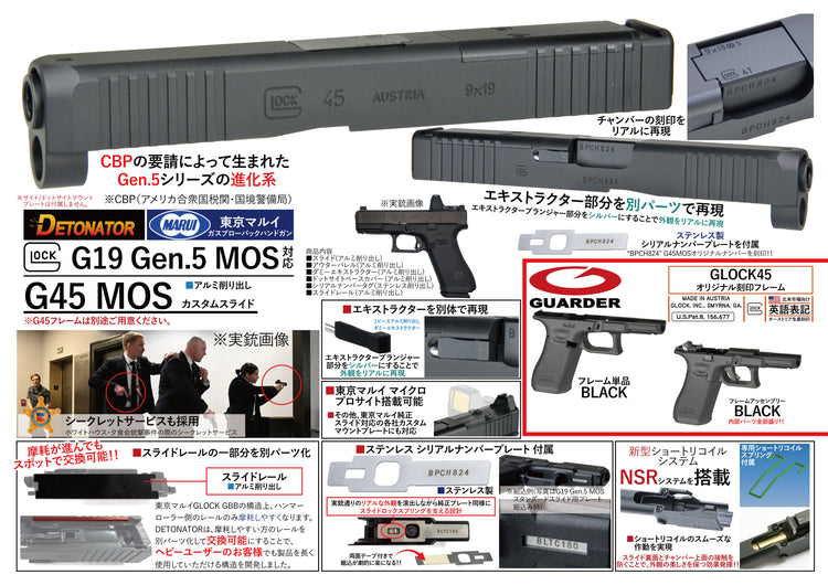 東京マルイG19TTIスライド TTI コンバットマスタータイプ アルミスライドセット (東京マルイ G19