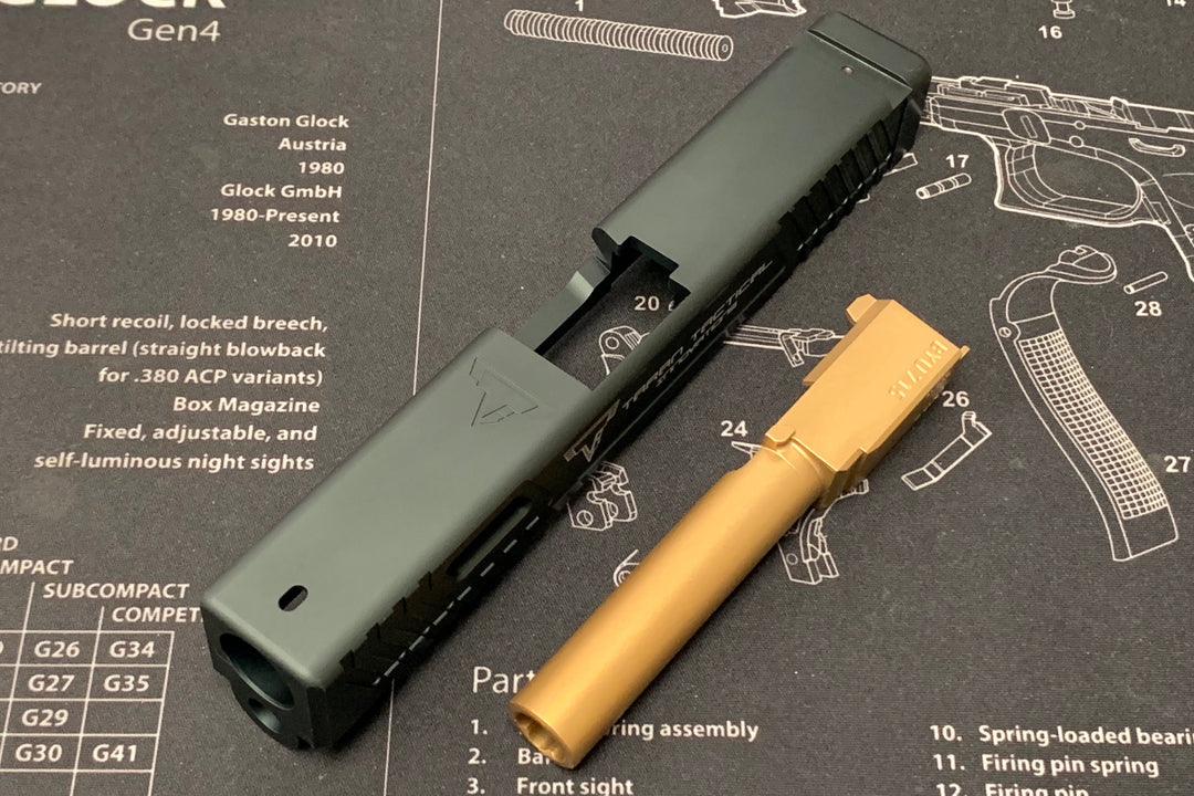 Bomber CNC Aluminum T-style G19 Slide set for Tokyo Marui G19 GBB