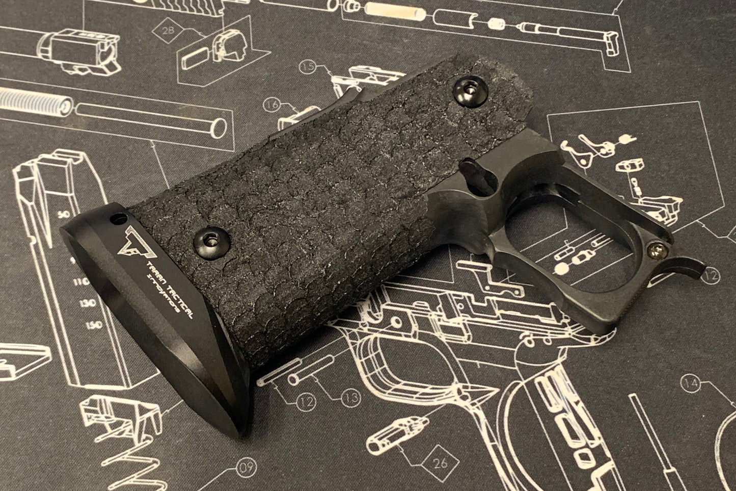 Boomarms Custom OMNI / JW3 style Hi-capa Lower Grip for Marui Airsoft GBB series - T-Style version