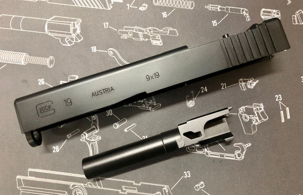 Volante Airsoft CNC Steel G19 Gen3 (MK27 Mod0) MOS Slide set for Tokyo Marui TM G19 Gen3 GBB Series