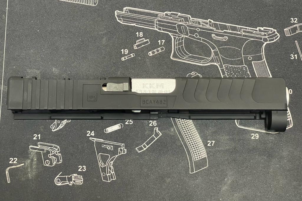 Bomber CNC Aluminum G19 RMR Slide Kit ( 10-8) for Tokyo Marui G19 Gen4 ...