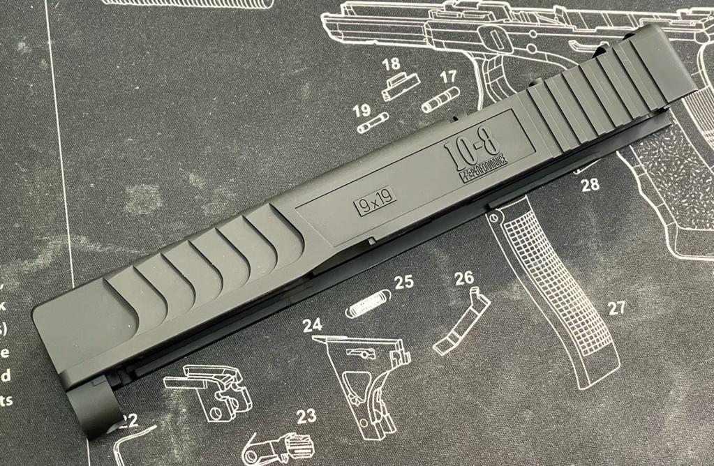 Bomber CNC Aluminum G19 RMR Slide Kit ( 10-8) for Tokyo Marui G19 Gen4 ...
