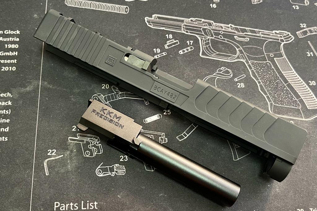 Bomber CNC Aluminum G19 RMR Slide Kit ( 10-8) for Tokyo Marui G19 Gen4 ...