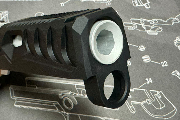 Bomber CNC Aluminum P320 NOS style ( Reptile KP Cut ) slide for SIG M17/18 Airsoft GBB series