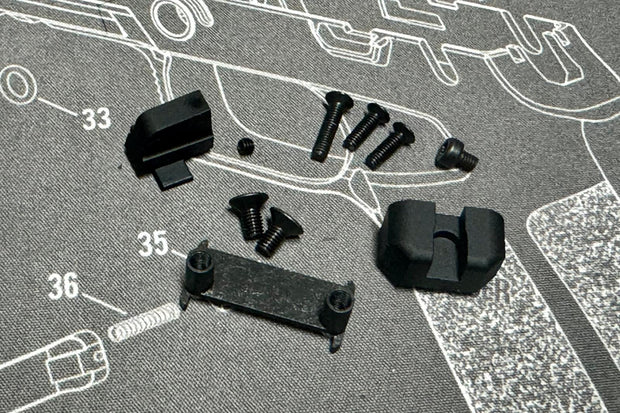 Nova CNC Aluminum P320 NOS style ( Reptile KP Cut ) slide for SIG M17/18 Airsoft GBB series