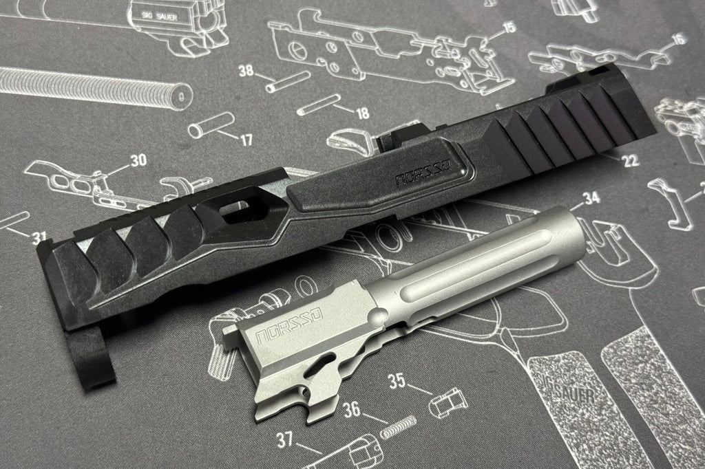 Bomber CNC Steel P320 NOS style ( Reptile KP Cut ) slide for SIG