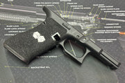 Boomarms Custom - T-style Stippling Lower Frame for Umarex G45 Airsoft GBB - Snake Eyes version