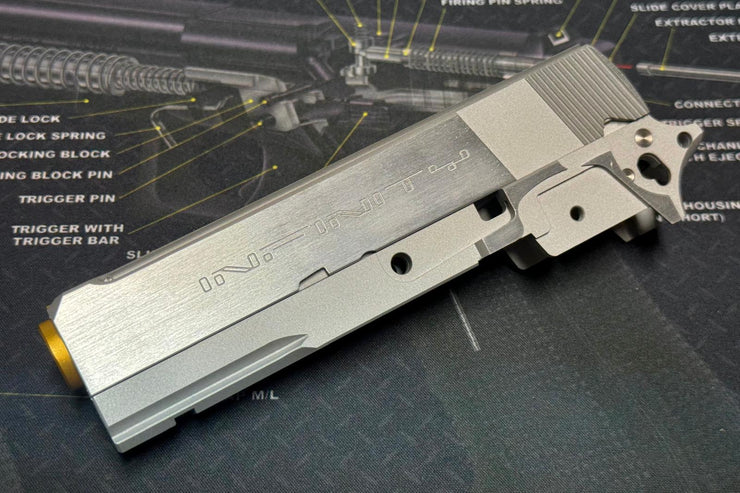 Bomber CNC Aluminum 3.9inch SV TIKI Kit for Marui Hi Capa - Shiny Silver