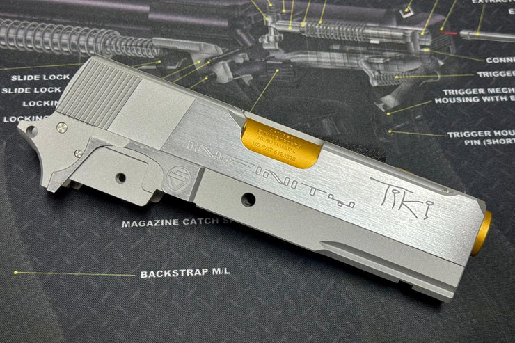 Bomber CNC Aluminum 3.9inch SV TIKI Kit for Marui Hi Capa - Shiny Silver