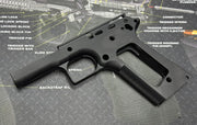 Bomber CNC Aluminum SV style 1911 Square Trigger Guard Frame set - Black