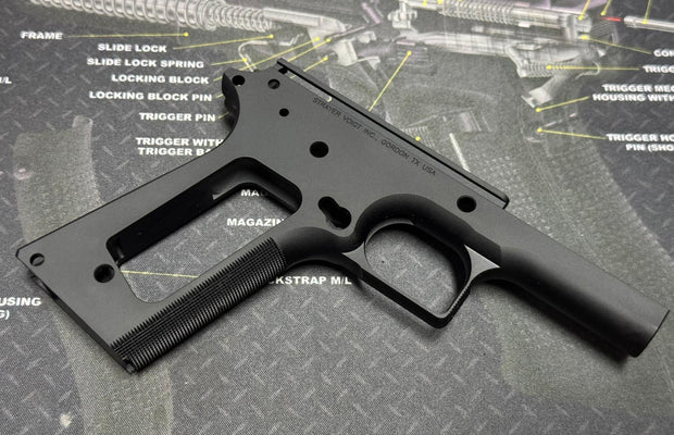 Bomber CNC Aluminum SV style 1911 Square Trigger Guard Frame set - Black
