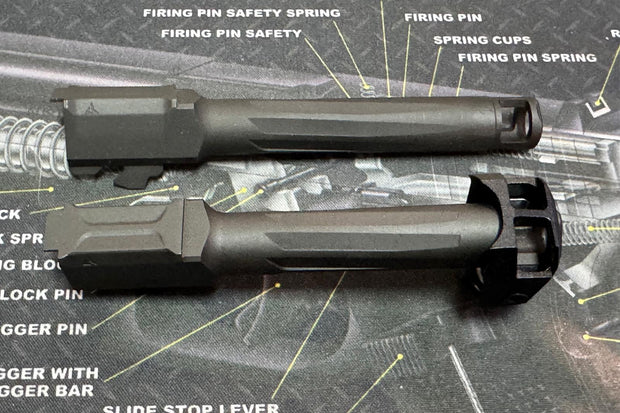 BPW CNC Steel G45 / G19 RA Style Barrel & Compensator Bundle Pack - Black