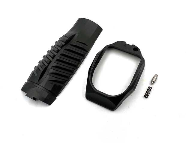 BPW CNC Aluminum P365 RA Style Backstrap + Magwell for P365 X-macro Polymer frame