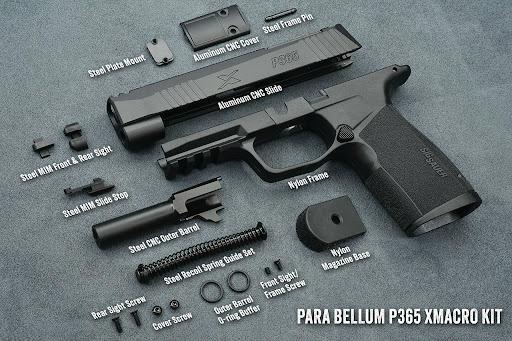 ParaBellum - P365 X-macro Comp Style Modification Kit (Aluminum Slide & Steel Barrel) for VFC SI SMP AIRSOFT GBB Pistol