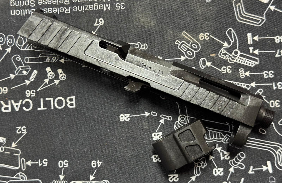 Bomber P320 NOS style CNC Steel slide with Compensator for SIG M17