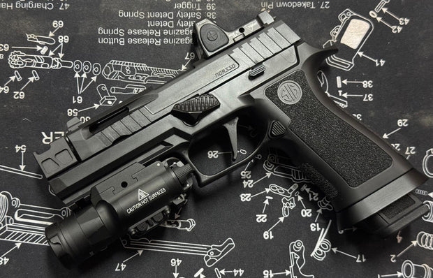 Bomber P320 NOS style CNC Steel slide with Compensator for SIG M17/18 Airsoft GBB series